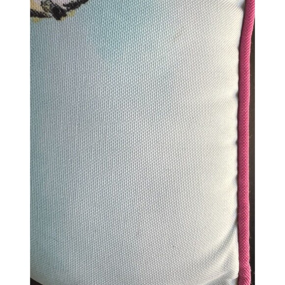 Allen + Roth Porch Pool Deck Seahorse Pair Throw Pillows Aqua 16" x 16" - Picture 4 of 5